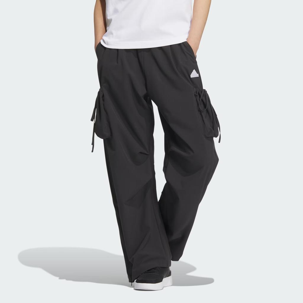 Adidas Dance Woven Tracksuit Bottoms Solid Color Three-Dimensional Pocket Loose Straight Weave Sports Pants Women Bottoms Black JI9787