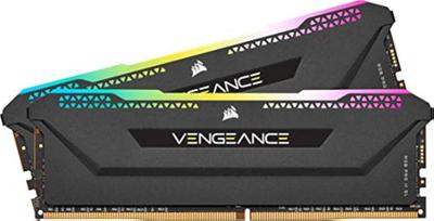 Модуль памяти CORSAIR для настольного ПК VENGEANCE RGB PRO Series Белый 16 ГБ x CMW16GX4M2C3200C16W DDR4-3200 МГц [8 ГБ 2]