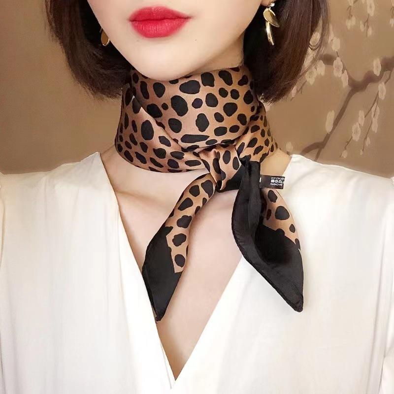 Luxury Silk Shawl Square Scarf for Women Satin Fashion Wraps Neckerchief Female Hair Bands Ribbon Headband Bandana Woman Hijab