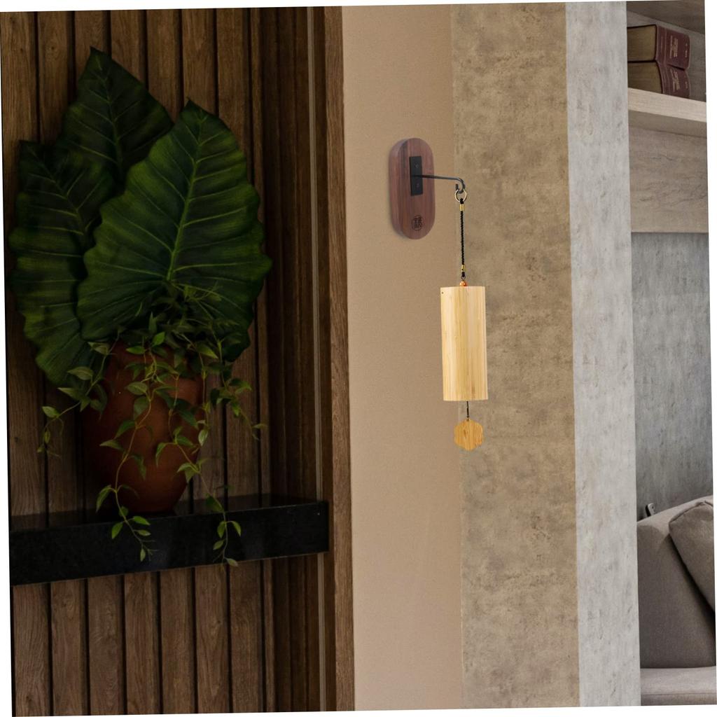 Ipetboom Polyphonic Wind Chime Wind Chime Bracket with Hummingbird Wind Chime Rack Door Hanging Wall Mounted Wood Stand, Hook, Holder, Hanger,