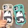 For Infinix Hot 40i 30i Smart 8 OPPO A18 A38 A58 A60 A78 Reno12 FS Vivo Y18 Y28 Y36 Y22s Y17s Wave Edge Cartoon Cute Panda TPU Soft Phone Case