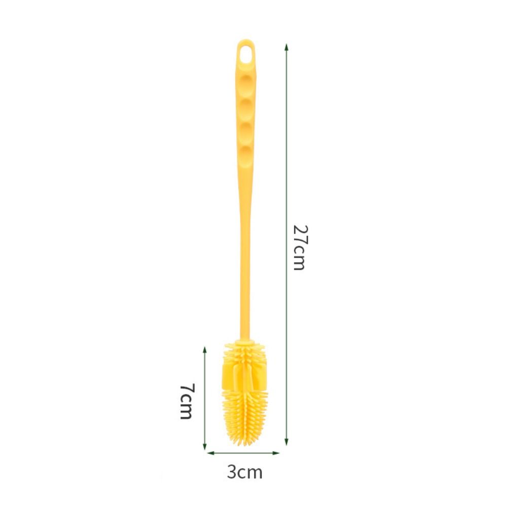 Long Handle Bottle Cleaning Brush Multipurpose Cup Scrubber Cleaning Supplies Glass Cleaner Groove