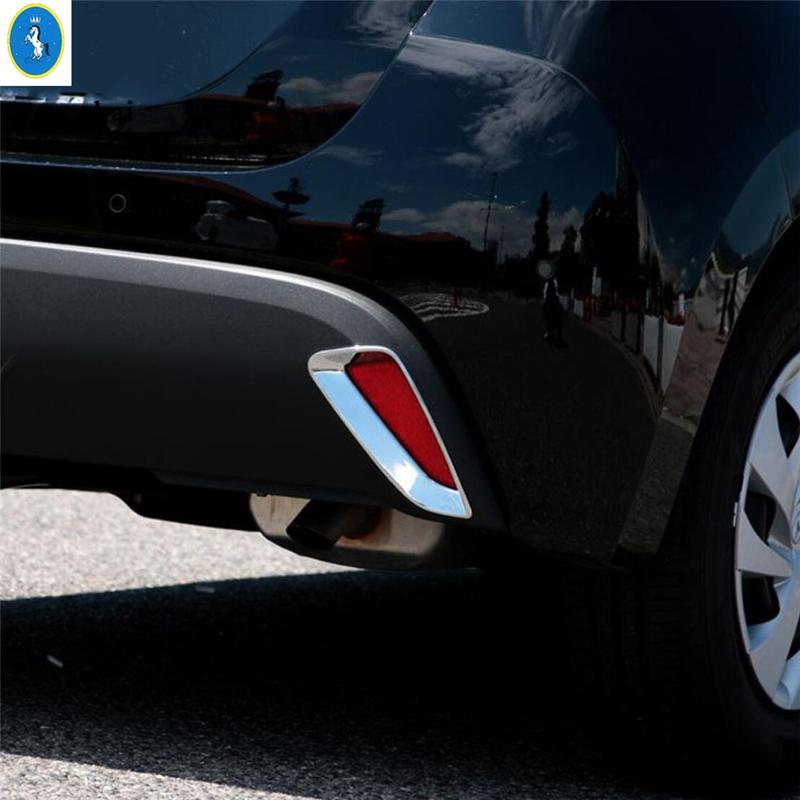 Rear Fog Bumper Lights Lamps Frame Decor Cover Trim Fit For Toyota Yaris ABS Chrome Car Accessories Exterior Refit Kit