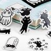 56Pcs Black Cat Theme Stickers Decoration Kawaii Cute Cats Stickers Self-adhesive Scrapbooking Stickers for Laptop Planners
