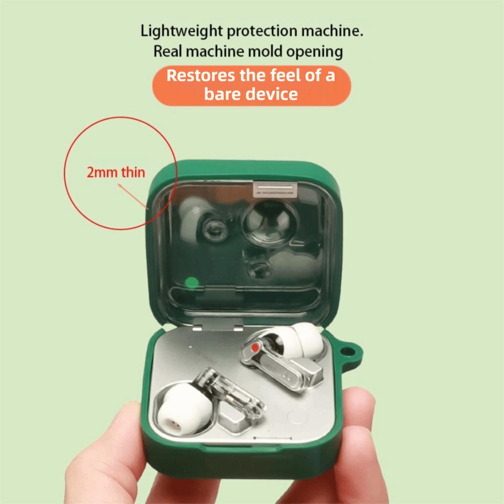 С брелком Чехол для наушников Силиконовый защитный чехол для наушников Защитный чехол для зарядного бокса для Nothing Ear 3