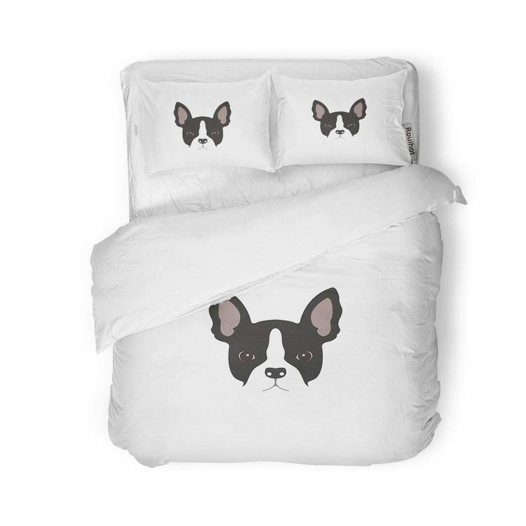 Пододеяльник с изображением мультяшного бульдога King Queen, комплект постельного белья для щенка шарпея, милый питомец, щенок, собачка, пододеяльник из полиэстера
