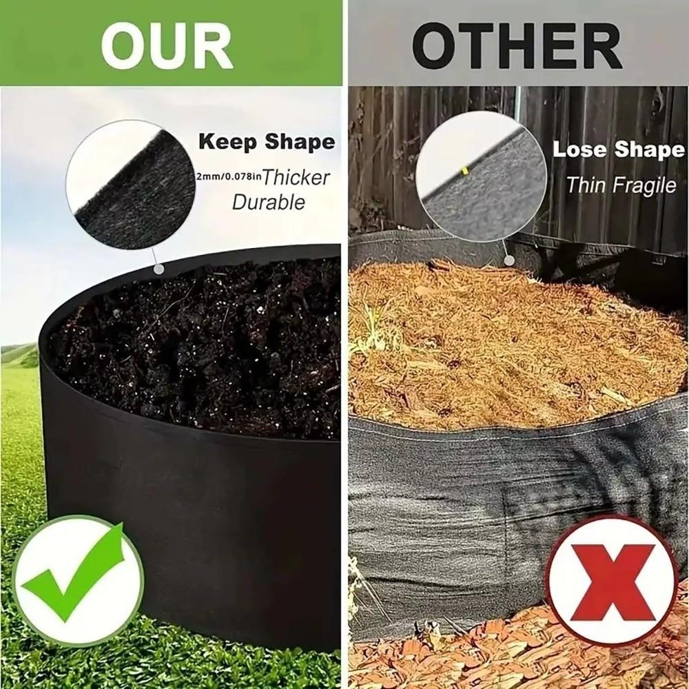 Freestanding Garden Grow Bags Circular Divided Planter Plant Nursery for Balcony Patio Yard Deck