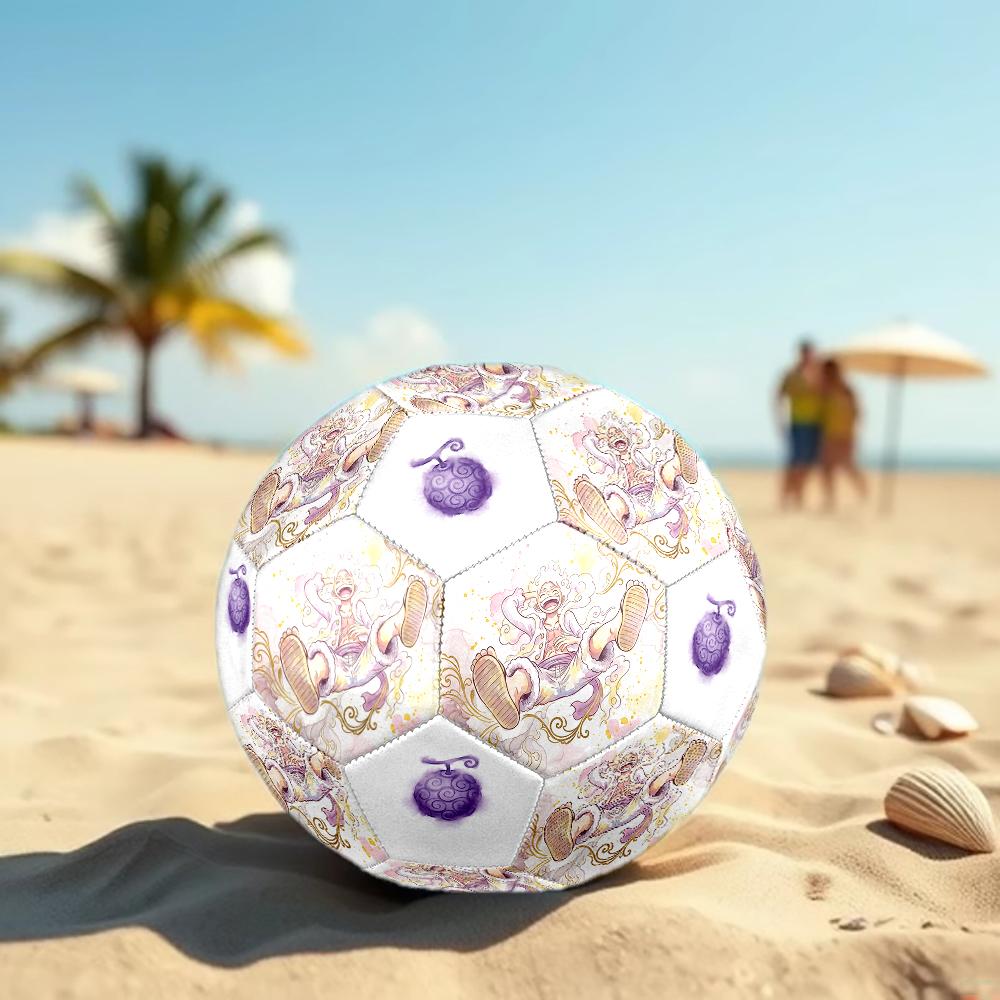 1pc One Piece Football Soccer Ball Size 5 Indoor Soccer Ball Fashion Colorful Backyard Game -Great For Sports Fans Gift HE16