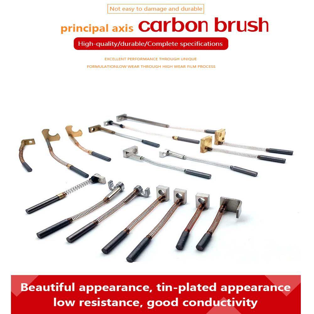 TSK AWD300T Spindle Motor Slotting Machine Carbon Brush, 2.7x18mm, Total Length 47mm, with 3x17mm Copper Bushing.