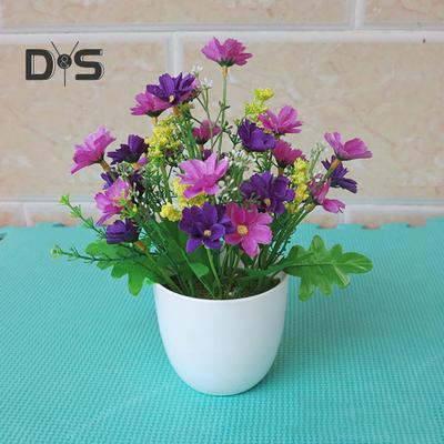Искусственный цветок в горшке Декор для вечеринки Пластиковый DIY Искусственный цветок в горшке