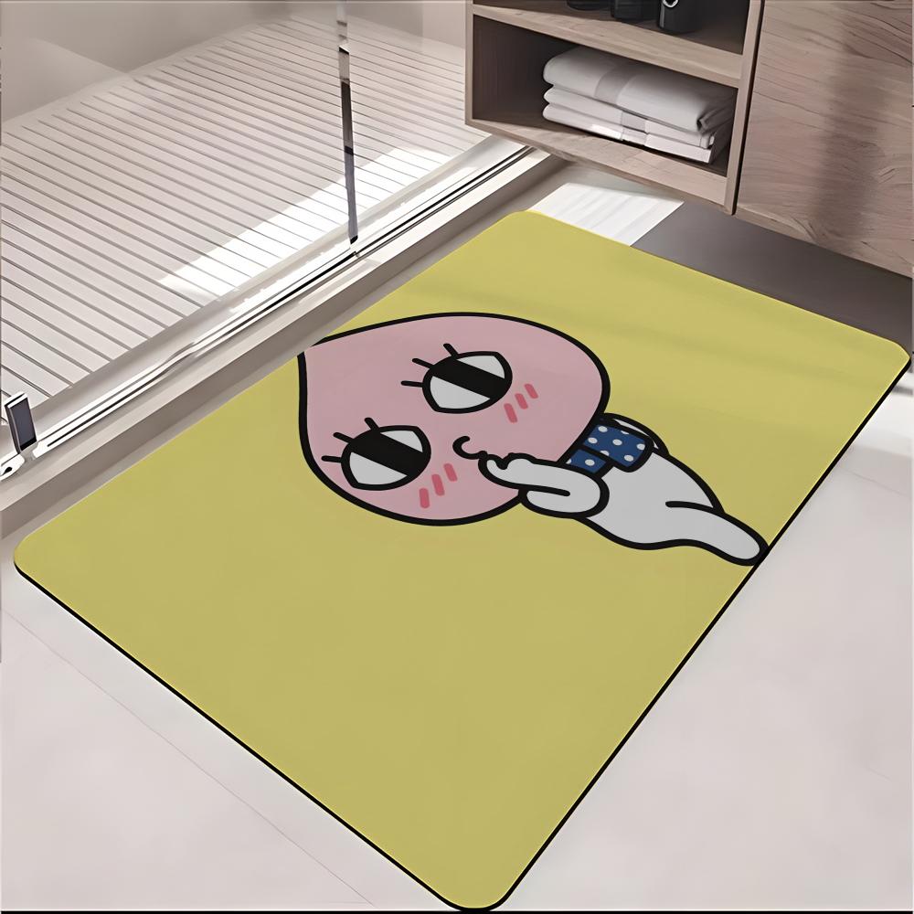 ANIME K-Kakao Friends Floor Mat Absorbent Floor Mat Non-Slip Entrance Rug for Bathrooms Restrooms and Toilets