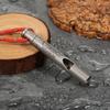 TOMSHOO  Titanium Emergency Whistle with Cord Outdoor Survival Camping Hiking Exploring Emergency Whistle