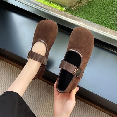 Мода Новые Популярные Женские Ретро Мэри Джейн Балетки Круглый Носок Мягкая Подошва Удобная Повседневная Обувь Классика в Винтажном Стиле на Каждый День