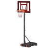 Basketball Hoop, Outdoor, Adjustable Height 160-210 cm, Freestanding, Wheels, Refillable Base, Black