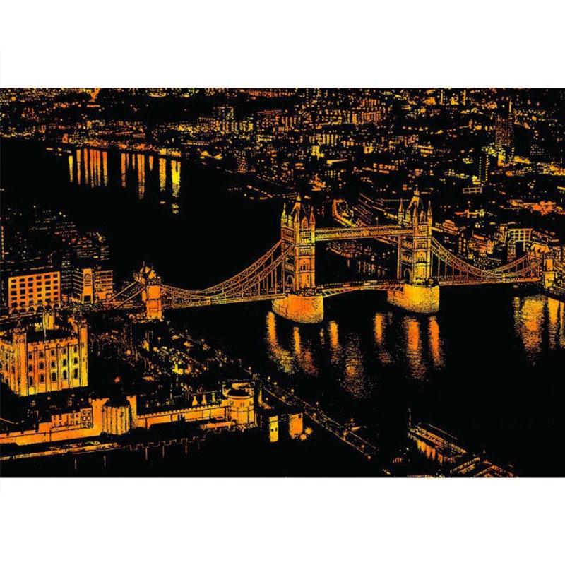 Magic Scratch Art Scratch Night View Painting Paper Board Premium Quality Educational Play Toys For All Ages