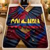 Flannel BlanketColombia Football Warm Soft Throw Blanket for Indoor Sofa Bed Living Room Use