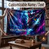Cat Theme Throw Blanket Custom Name Text Personalized Blanket Soft Cozy Blanket for Home Sofa Bed