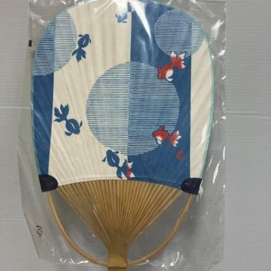 Japanese pattern uchiwa fan 3-piece set bamboo made Japan