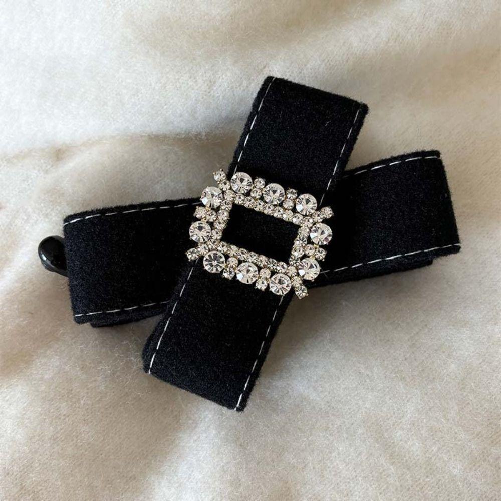 Plastic Women Vertical Clip Korean Style Ponytail Holder Fashion Bow Banana Clip  Daily