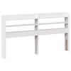 VidaXL Tête de lit avec étagères blanc 140 cm bois massif de pin, tête de lit en bois, tête de lit avec rangement, tête de 850951
