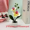 Potted Faux Phalaenopsis Flower For Event Decor And Indoor Embellishment Home