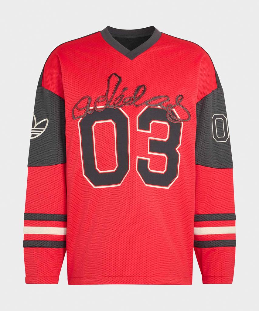ADIDAS Hockey Long Sleeve Jersey - Ruby / Ku9187