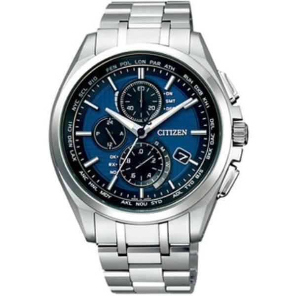 Citizen АТ8040-57Л ( Смотреть ATTESA Eco-Drive радиоуправляемый Прямой полет Аналоговый дисплей Тонкий) Круглый