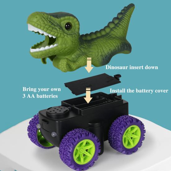 1 комплект игрушечных треков для машинок-динозавров с легкой музыкой, обучающий трек для самостоятельного изготовления