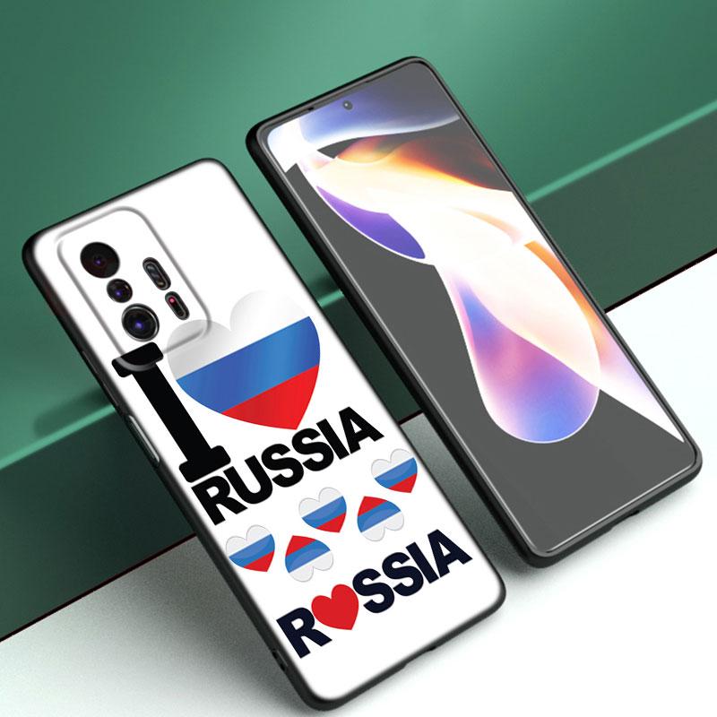 Россия Российские Флаги Эмблема Чехол для телефона Для Xiaomi Mi A2 8 9 SE Note 10 10T 11 12 Lite 9T 11T 12S 12T Pro A3 6X 12X Черная Крышка