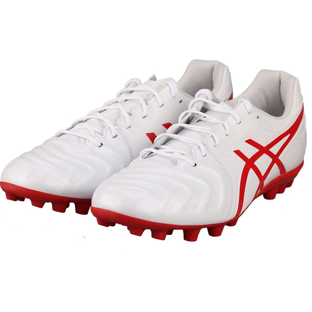 Asics Ds Light Series Round Toe Lace-Up Ag (Rubber Short Studs) Soccer Shoes Men Soccer Shoes White Red 1103A032-102