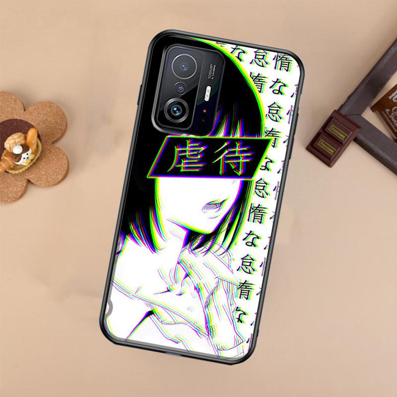 Грустный чехол в стиле японского аниме для Xiaomi POCO X7 X6 X5 X3 Pro F3 F5 F6 M6 Pro 13 14 Ultra 11T 12T 13T 14T Pro