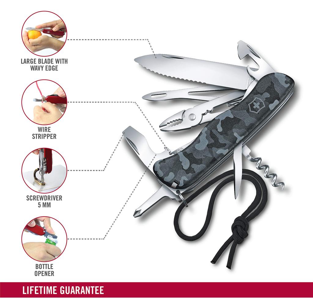 Victorinox Ключ-скоба для ножа Skipper Knife, оснащенный шипом Marlin Spike, швейцарский многофункциональный инструмент, необходимый для навигации []