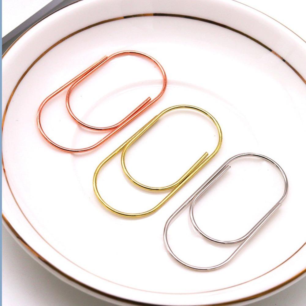 10pcs Durable Large Wide Paper Clips 50mm Kawaii Photo Paper Clip Large Size Paper Clips Student