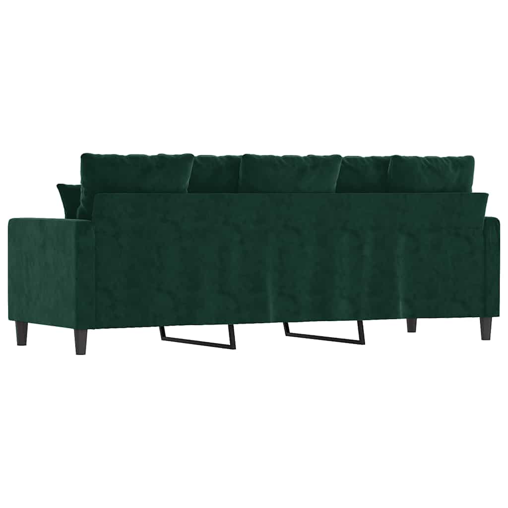 3 Seater Sofa Dark Green 180 cm Velvet
