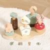 Wooden Toddlers Stacking Blocks Toy Puzzle Montessori Educational Toy  Hand-eye Coordination