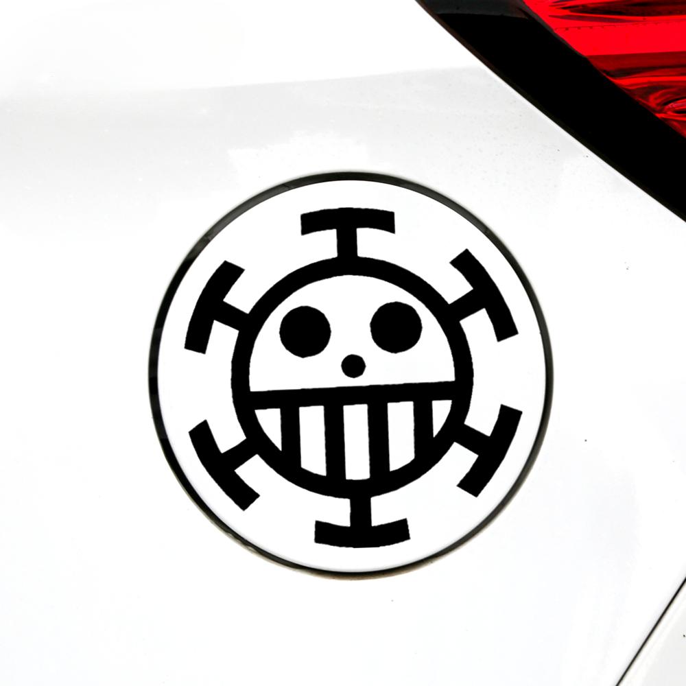 Car Stickers Trafalgar Law Pirates Laser Refletive Decoration For Fuel Tank Cap Bumper Trunk Window Motorcycle Tablet Phone C40