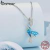 Bamoer 925 Sterling Silver Exquisite Kingfisher Charms Pendant  for Women Bracelet and Bangle DIY FIne Jewelry Gift