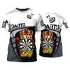 Cool Design Darts League T-shirt Men's Sport T-shirt 3D Darts Gift Print Fun Kids for Boys and Girls