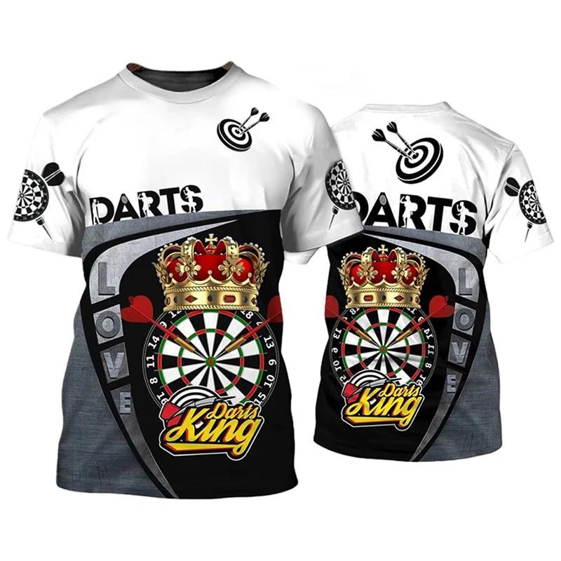 Cool Design Darts League T-shirt Men's Sport T-shirt 3D Darts Gift Print Fun Kids for Boys and Girls