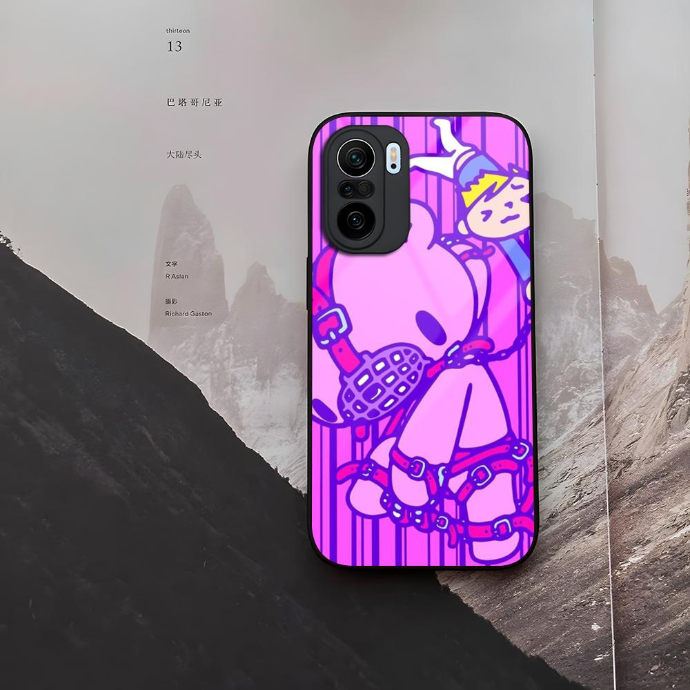Cute G-Gloomy Bear Phone Case Tempered Glass For Xiaomi 15 14 12 Lite Pro 13 11t Lite POCO M6 M5 X6 X5 X3 F5 F6 Pro Cover