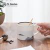 Guanshan European Ceramic Coffee Cup with Spoon