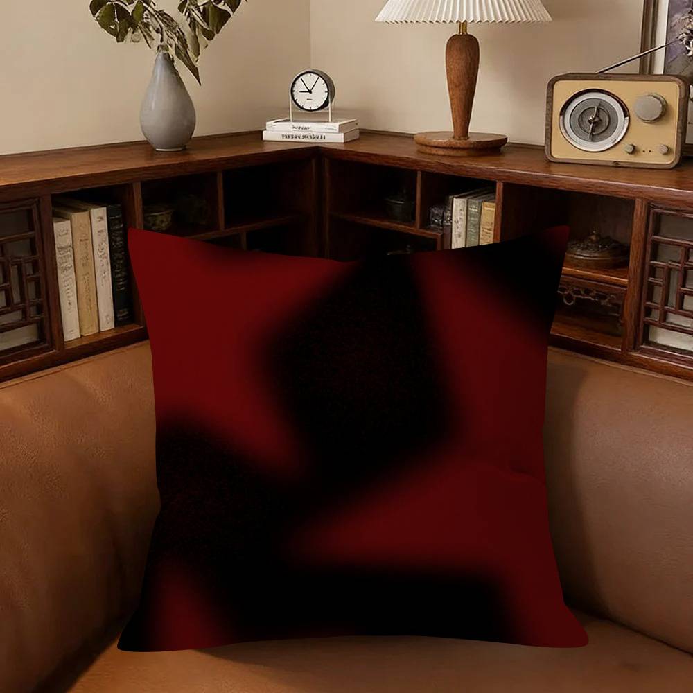 Ins Black And Red Pillow Gift Home Office Decoration Pillow Bedroom Sofa Car Cushion Coverpillow Case