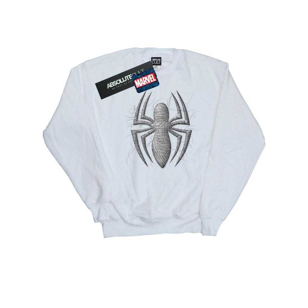 Marvel Mens Spider-Man Web Logo Sweatshirt