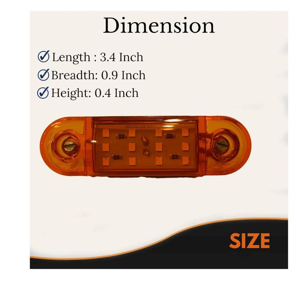 2-PACK LED MARKER LIGHTS TRAILER, 24V Waterproof Trailer Marker Light Amber Trailer RV Marker LED Light Universal Fit Boat Visit the APSMOTIV Store