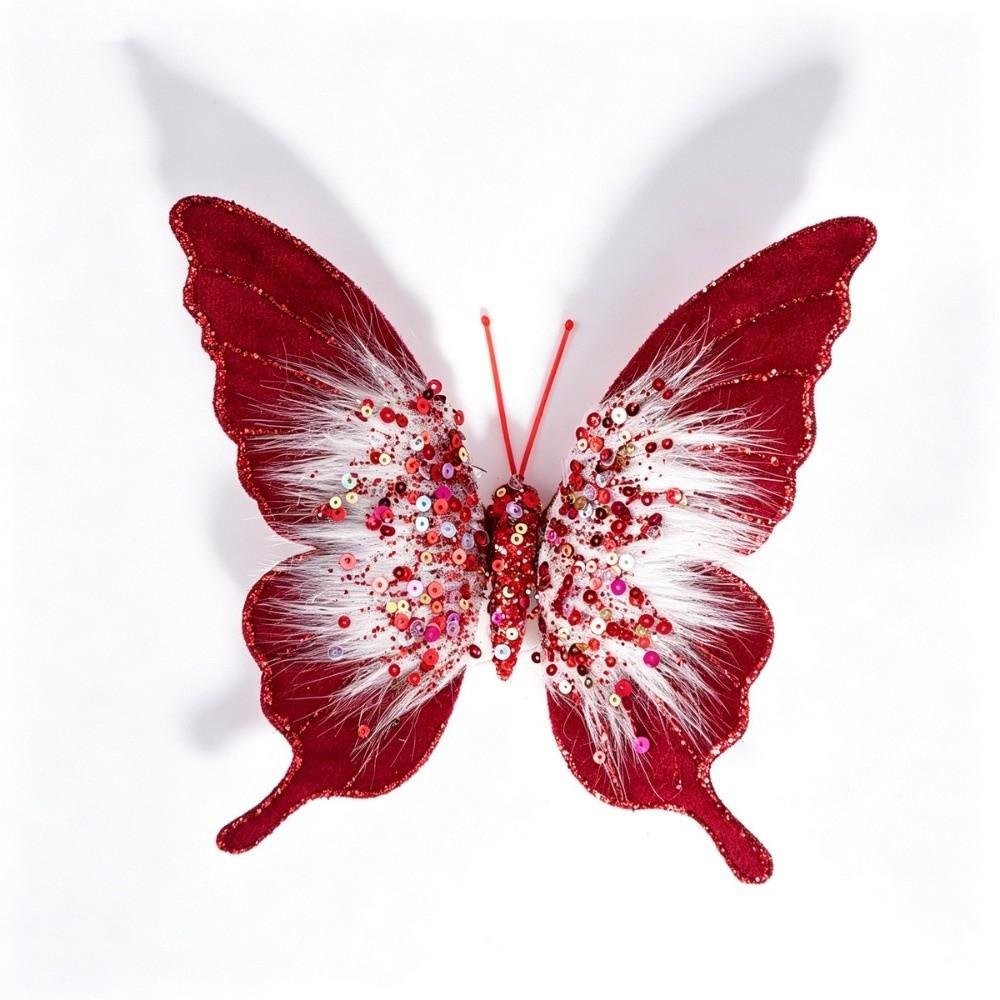 3D Glitter DIY Butterfly Hanging Decor Multicolor Christmas Tree Decoration Party