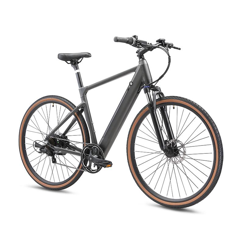 Городской алюминиевый электровелосипед, 36 В 250 Вт, E-Bike с датчиком крутящего момента, Шина 700*40C, 7 скоростей, Гидравлический тормоз Tektro, ЖК-дисплей, Запас хода до 85 км