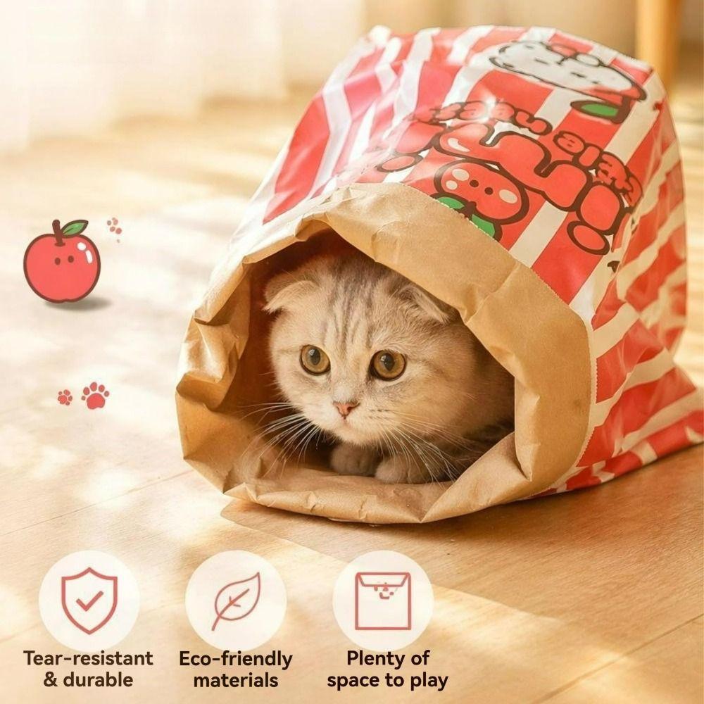 Hide-and-seek Kraft Paper Tunnel Decompression Cat and Dog Kraft Paper Bag Kraft Paper Cat Toy