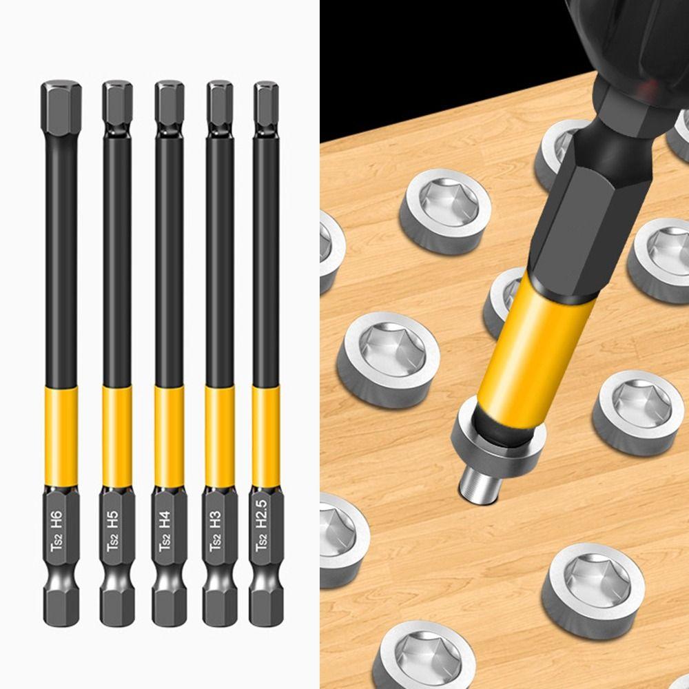 High Hardness Hex Bit Set Strong Magnetic Screwdriver Bit Set  for Pneumatic Screwdriver