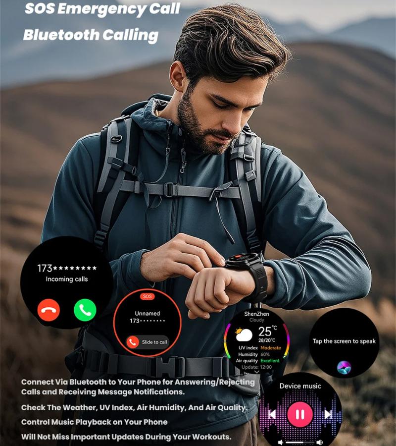 Стильные и прочные умные часы с GPS-трекингом и Bluetooth-звонками