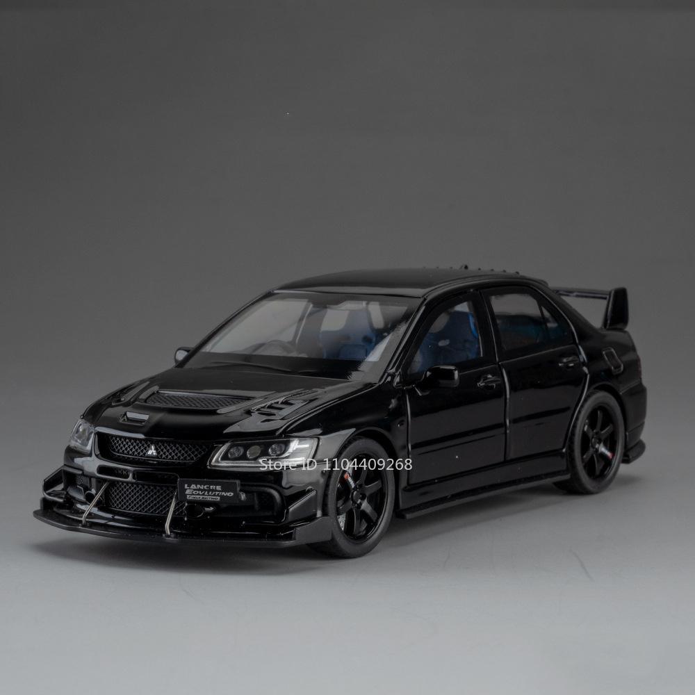 Масштаб 1:32 Mitsubishi Lancer Evolution IX Спортивный автомобиль Игрушечная модель Открывающиеся двери Оттягивание назад Амортизация Транспортные средства Хобби Украшения